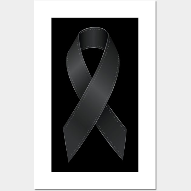 Mourning and melanoma symbol Wall Art by AnnArtshock